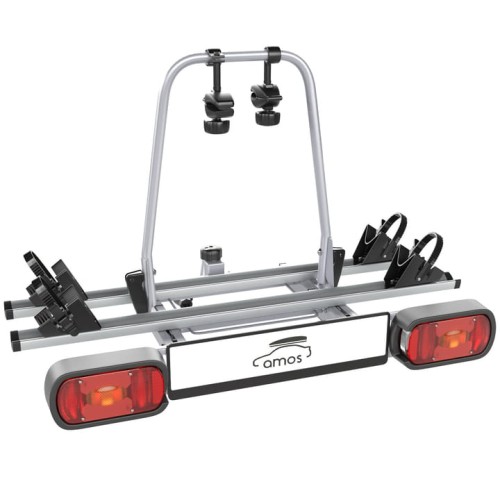 Przejdź do produktu Bagażnik rowerowy na hak platforma rowerowa Amos Giro 2 7PIN do 75kg odchylany