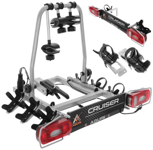 Przejdź do produktu Bagażnik rowerowy na hak Aguri Cruiser Ultimate 3+1 rower