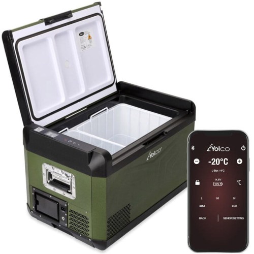 Przejdź do produktu Lodówka samochodowa z kompresorem Yolco GCX37 Green 37 L