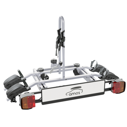 Przejdź do produktu Bagażnik rowerowy na hak platforma rowerowa Amos Tytan 2 Plus na 2 rowery 7PIN do 75kg odchylany