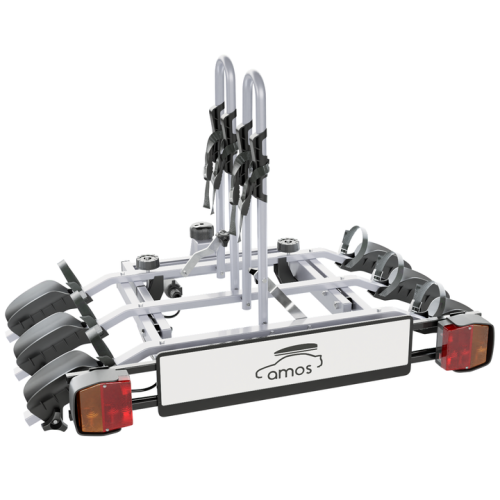 Przejdź do produktu Bagażnik rowerowy na hak platforma rowerowa Amos Tytan 3 Plus na 3 rowery 7PIN do 75kg uchylany
