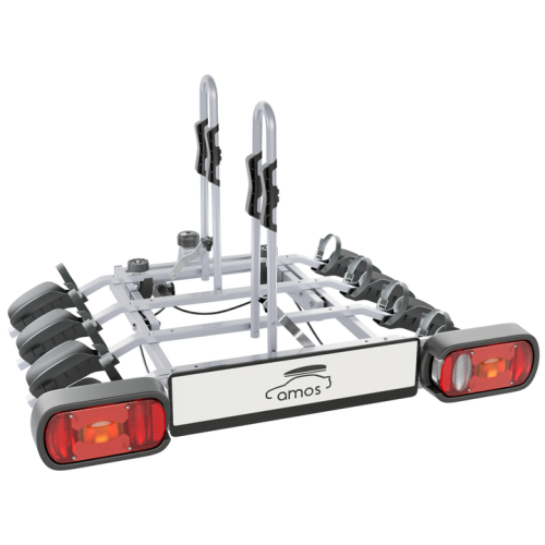 Przejdź do produktu Bagażnik rowerowy na hak platforma rowerowa Amos Tytan 4 Plus 13 pin na 4 rowery do 75kg uchylany