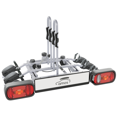 Przejdź do produktu Bagażnik rowerowy na hak platforma rowerowa Amos Tytan 3 Plus 13 pin na 3 rowery do 75kg odchylany