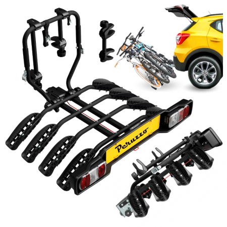 Siena bagażnik rowerowy na 4 rowery uchylany włoska marka peruzzo