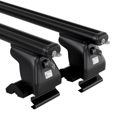 Przejdź do produktu Bagażnik bazowy AMOS Dromader D5 Aero Black 1,3m + Zamek