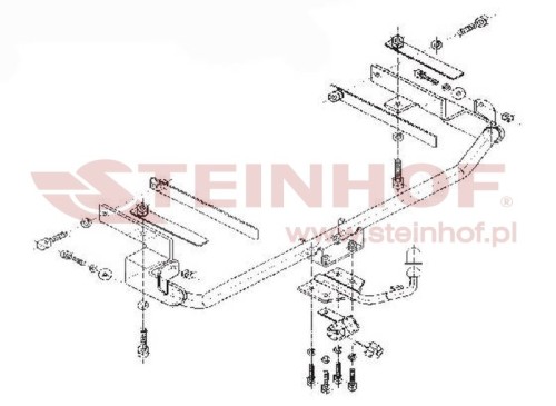 Przejdź do produktu Hak holowniczy Steinhof Fiat Stilo - 2001 - 2010 kula przykręcana B