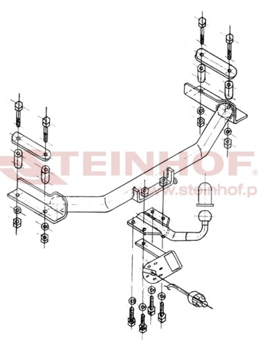 Przejdź do produktu Hak holowniczy Steinhof Ford Fiesta - 1996 - 2002 kula przykręcana B