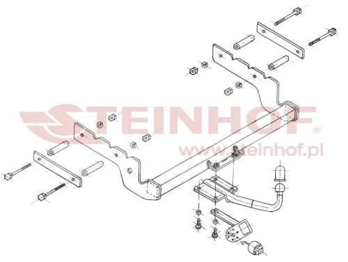 Przejdź do produktu Hak holowniczy Steinhof Ford Mondeo - 2000 - 2007 kula przykręcana B