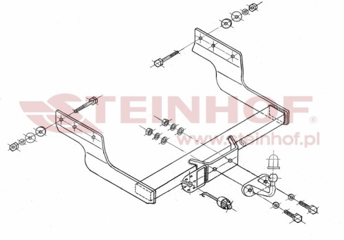 Przejdź do produktu Hak holowniczy Steinhof Ford Transit - 2000 - 2013 kula przykręcana E