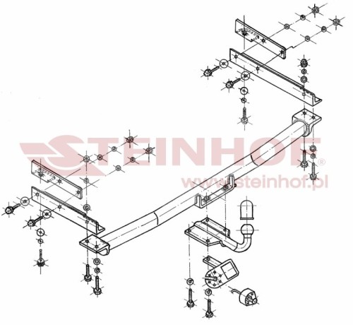 Przejdź do produktu Hak holowniczy Steinhof Mercedes W 202 - 1993 - 2000 kula przykręcana B