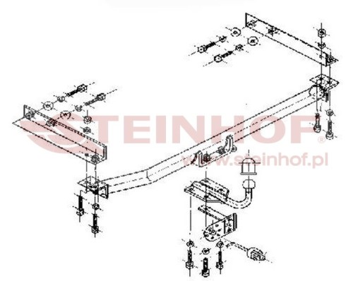 Przejdź do produktu Hak holowniczy Steinhof Mercedes W 210 - 1995 - 2002 kula przykręcana B