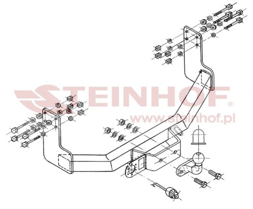 Przejdź do produktu Hak holowniczy Steinhof Mercedes Sprinter - 1995 - 2006 kula przykręcana E