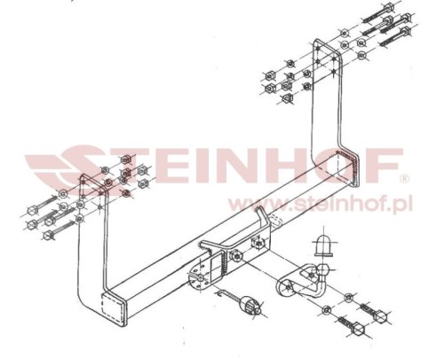 Przejdź do produktu Hak holowniczy Steinhof Mercedes Sprinter - 1995 - 2006 kula przykręcana E