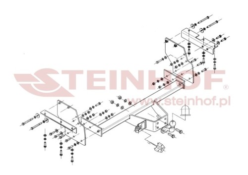 Przejdź do produktu Hak holowniczy Steinhof MG Pajero IV LWB - 2007 - 2021 kula przykręcana E