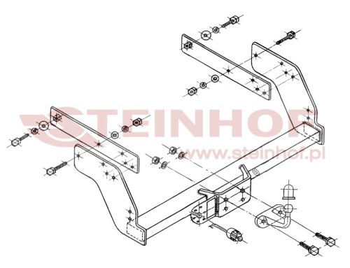 Przejdź do produktu Hak holowniczy Steinhof Nissan Pickup - 2000 - 2005 kula przykręcana E