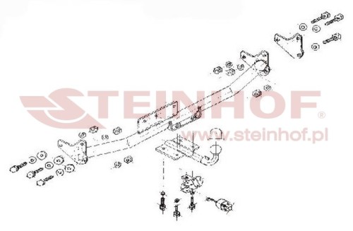 Przejdź do produktu Hak holowniczy Steinhof Nissan 306 - 1993 - 2001 kula przykręcana B