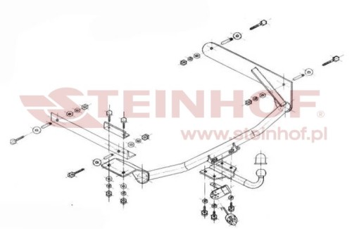 Przejdź do produktu Hak holowniczy Steinhof Nissan Laguna - 1994 - 2001 kula przykręcana B