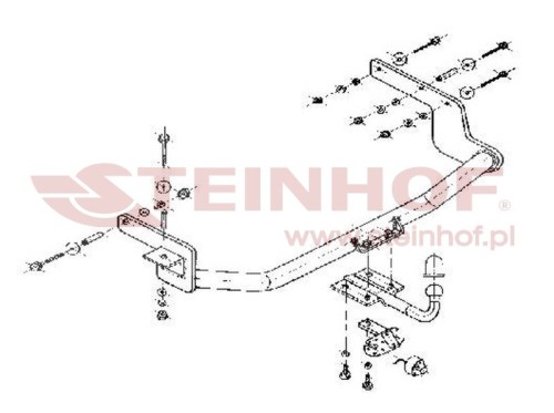 Przejdź do produktu Hak holowniczy Steinhof Nissan Megane I - 1996 - 2003 kula przykręcana B