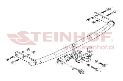 Przejdź do produktu Hak holowniczy Steinhof Nissan Twingo - 1993 - 2007 kula przykręcana