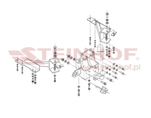 Przejdź do produktu Hak holowniczy Steinhof Toyota Land Cruiser - 2003 - 2009 kula przykręcana E