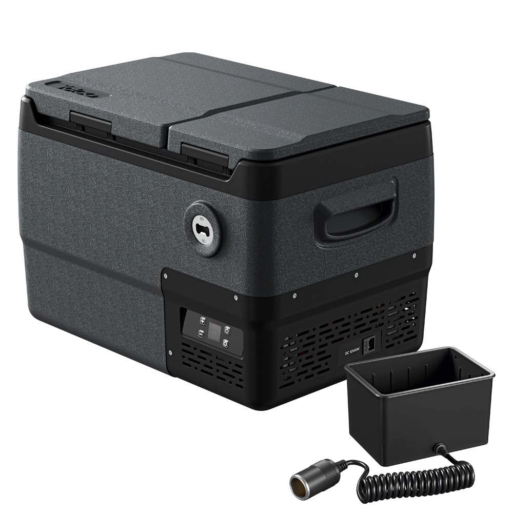 Lodówka Yolco DX30 Grey z adapterem baterii i przewodem zasilania 12V