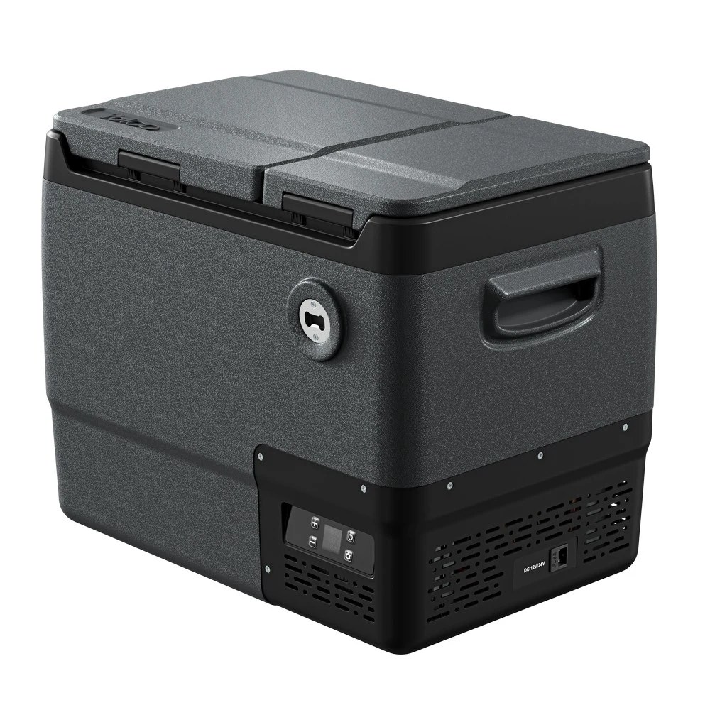 lodowka-kompresorowa-samochodowa-motozebra-yolco-dx40-space-grey-z-bateria-otwarte-wieko-trzy-czwarte.webp