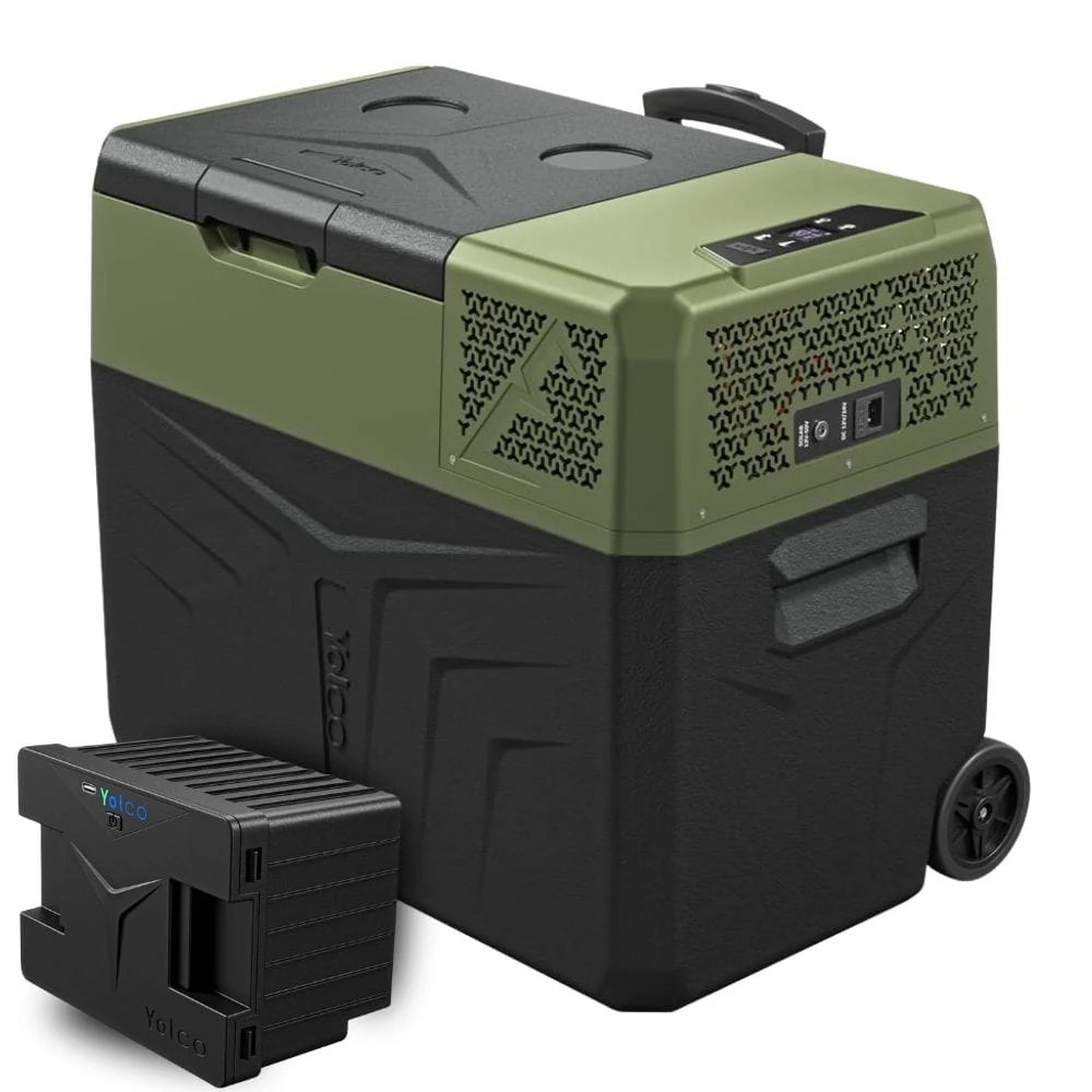Lodówka samochodowa z kompresorem Yolco BCX40 Green 39 L + bateria modułowa Yolco SC4 - Sklep motozebra
