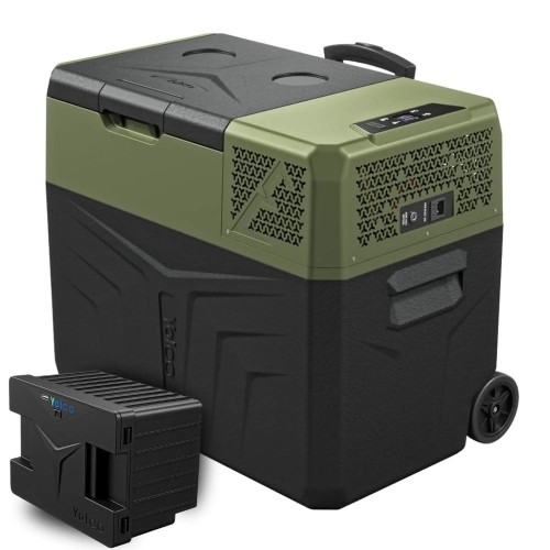 Przejdź do produktu Lodówka samochodowa z kompresorem Yolco BCX40 Green 39 L + bateria modułowa Yolco SC4