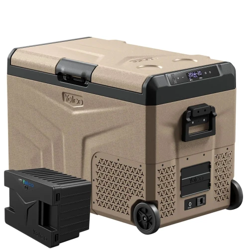 Lodówka samochodowa z kompresorem Yolco TCX50 Sand 52L + bateria modułowa Yolco SC4