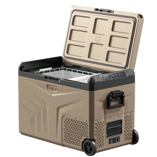 Lodówka samochodowa z kompresorem Yolco TCX50 Sand 52L + bateria modułowa Yolco SC4 – ujęcie 9 - Sklep motozebra