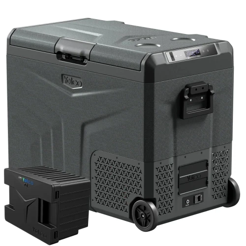 Lodówka samochodowa z kompresorem Yolco TCX60 Carbon 63L + bateria modułowa Yolco SC4