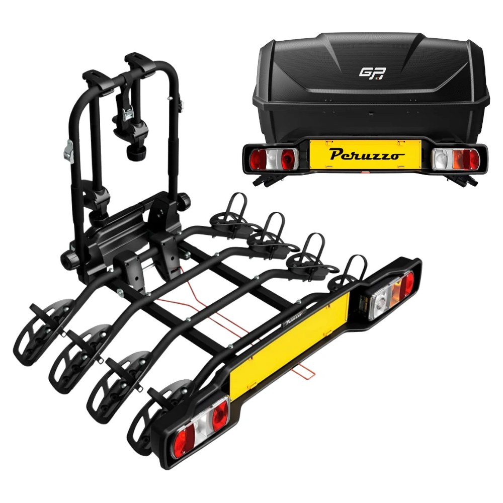 Bagażnik rowerowy na hak platforma rowerowa Peruzzo BOX Kufer GP 340L Skrzynia Parma 4