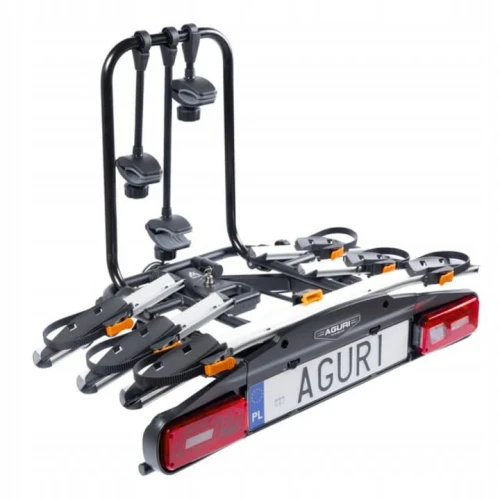 Przejdź do produktu Bagażnik rowerowy na hak Aguri Active Bike PRO 3 srebrny