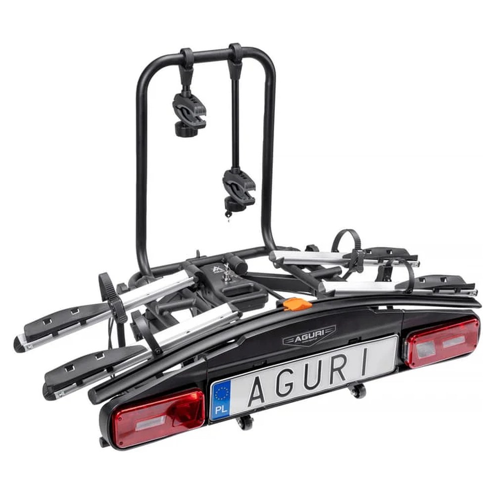 Aguri Active E-Bike 3 srebrny – widok z boku, platforma złożona, miejsce na tablicę - Sklep motozebra