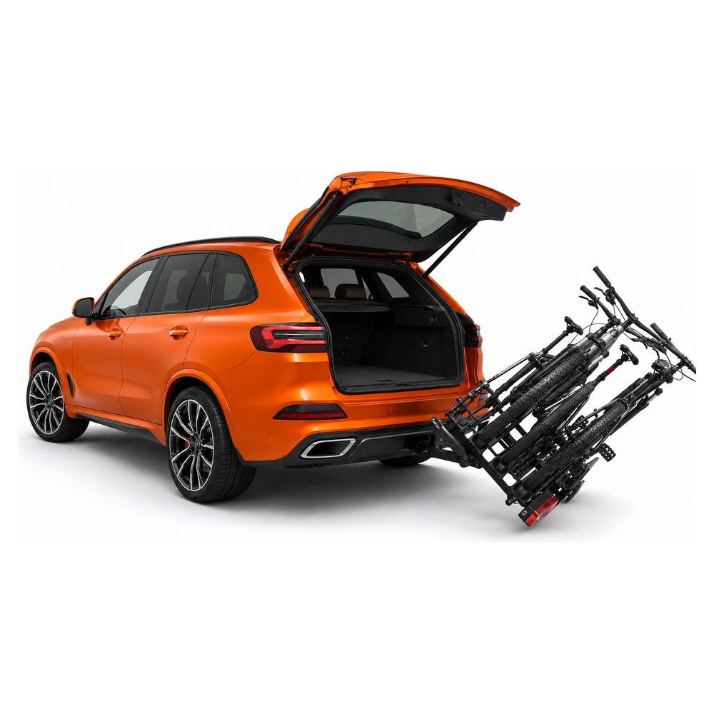 MENABO ORBIT 3 na haku pomarańczowego SUV-a — funkcja uchyłu z dostępem do bagażnika - Sklep motozebra