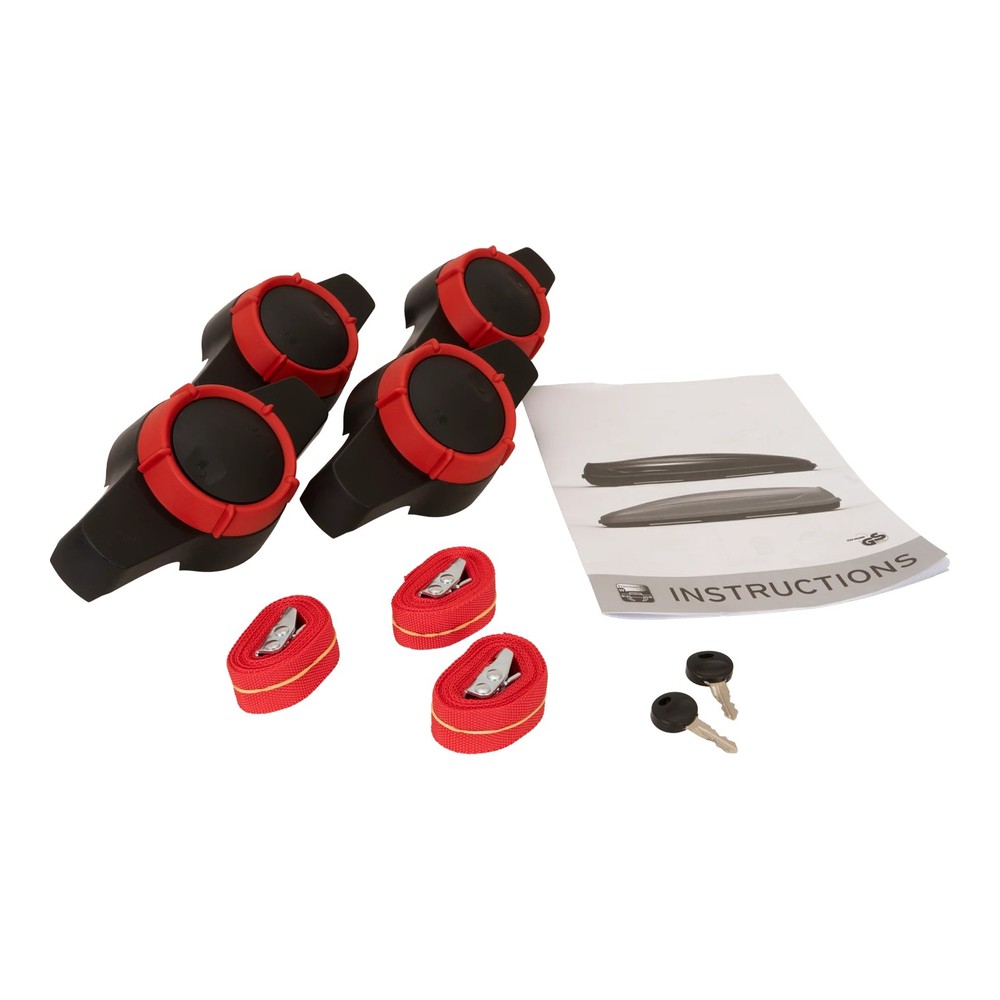 Box dachowy Inter Pack Traxer 6.6 antracyt 410L – zamontowany na dachu podczas jazdy, widok 3/4 z tyłu