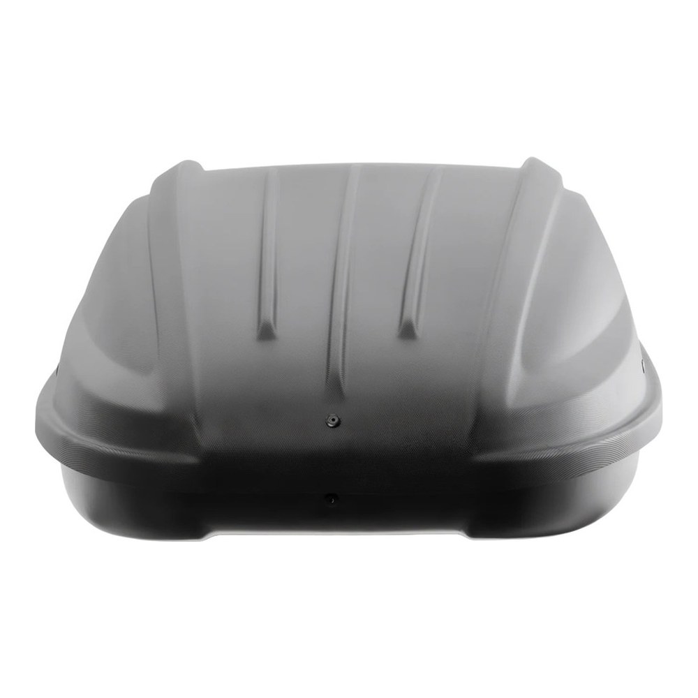 Box dachowy Inter Pack Stella 480 czarny kevlar - 390L – widok z góry, rozległa powierzchnia pokrywy z wyraźną tkaniną kevlar