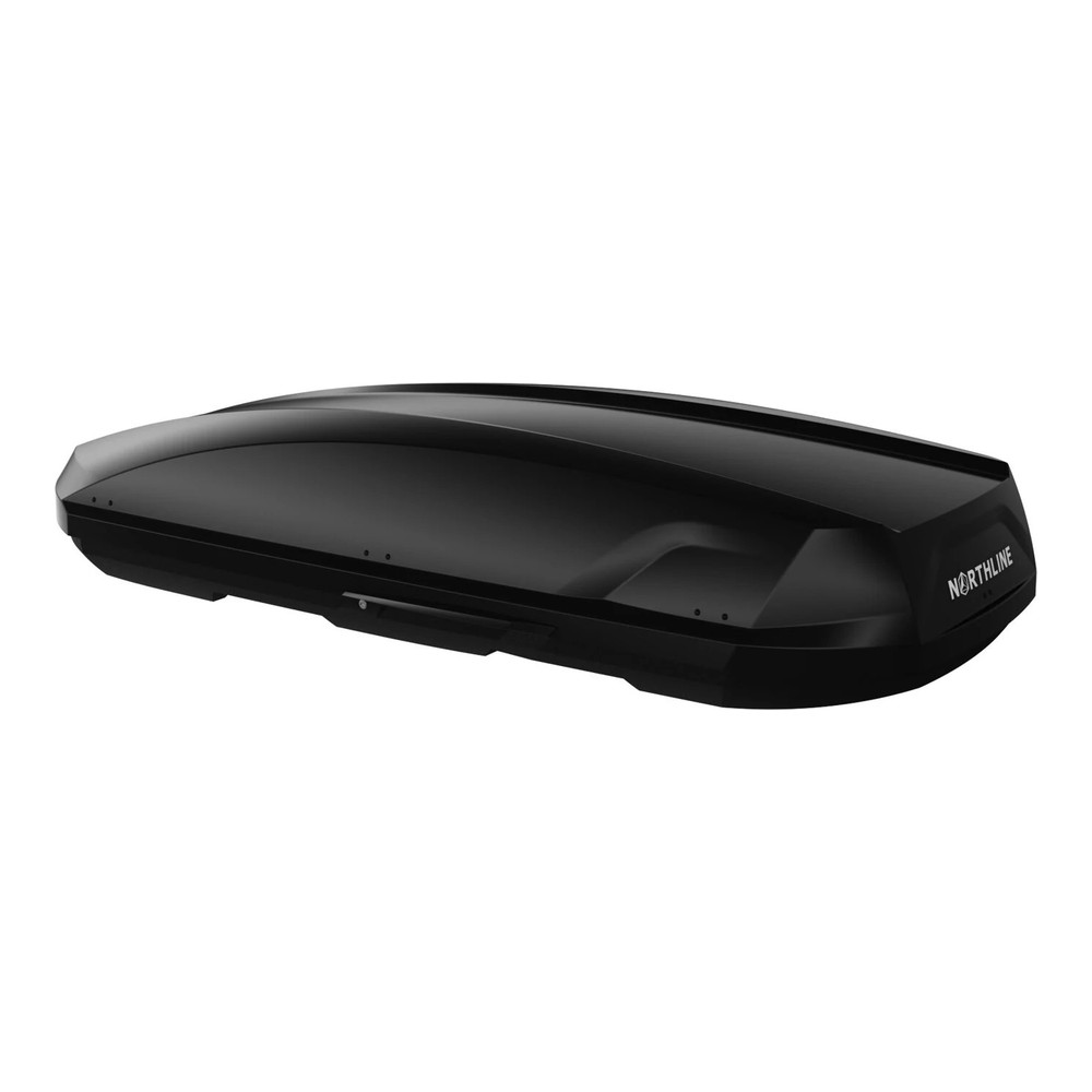 Box dachowy Northline Sunny XXL czarny mat 630L – ujęcie 3/4 z logo Northline na boku
