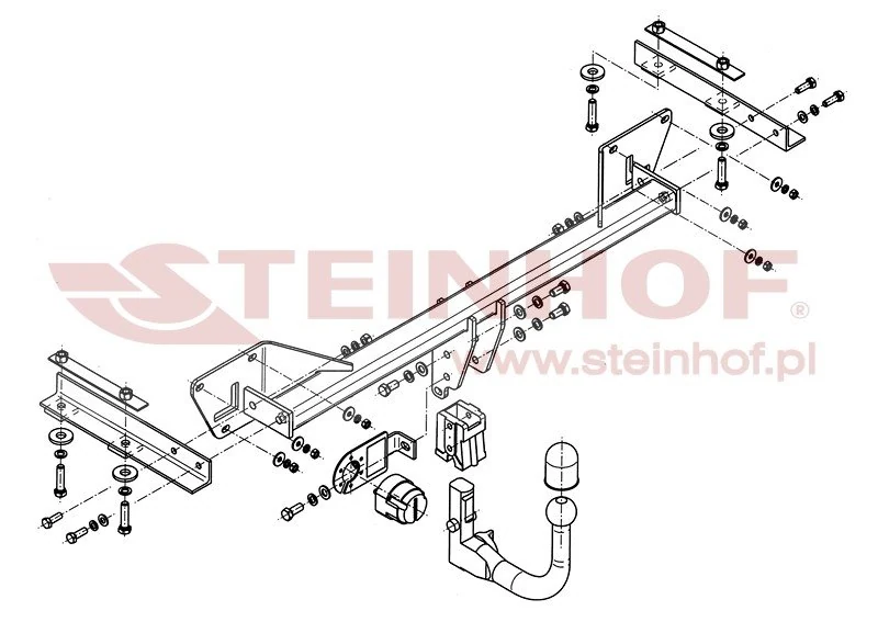 Hak holowniczy Steinhof Alfa Romeo Giulietta 2010–2020 — kula wypinana pionowo (typ V)