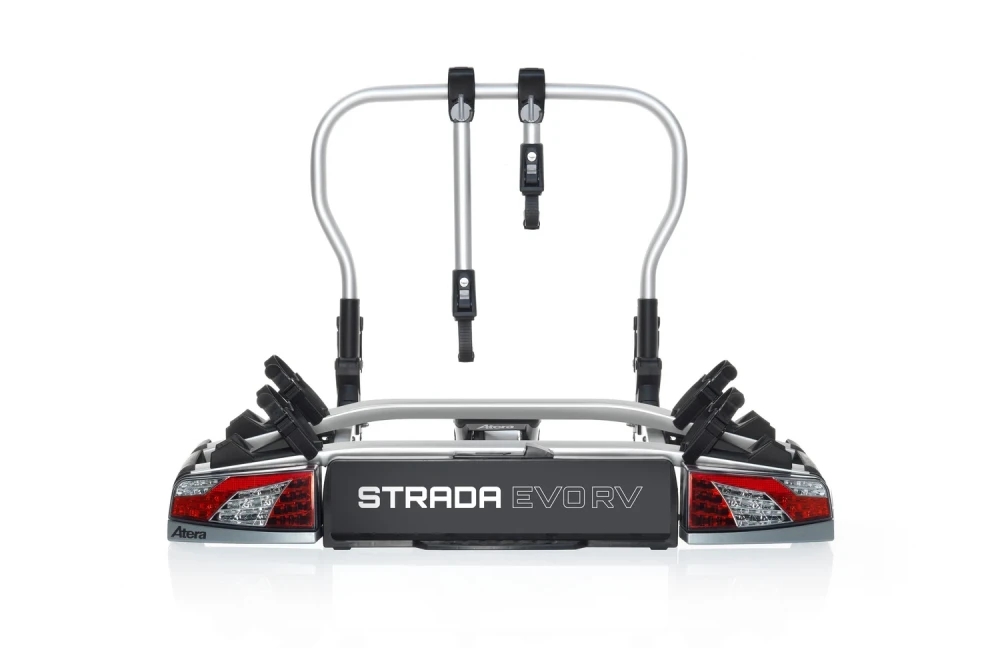 Atera Strada EVO RV 2 – widok od przodu z wysokim pałąkiem na 2 rowery