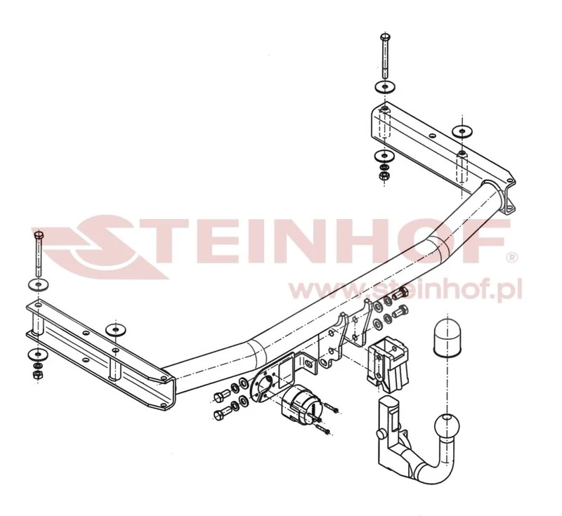 Hak holowniczy Steinhof Audi A4 1996–2004 — kula wypinana pionowo (typ V)