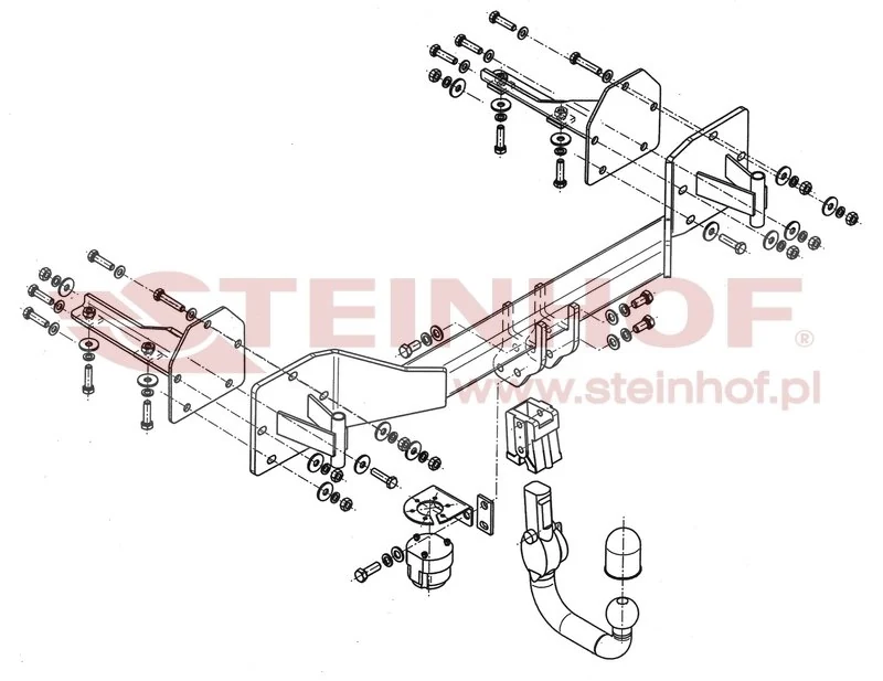 Hak holowniczy Steinhof BMW X5 2000–2007 — kula wypinana pionowo (typ V)