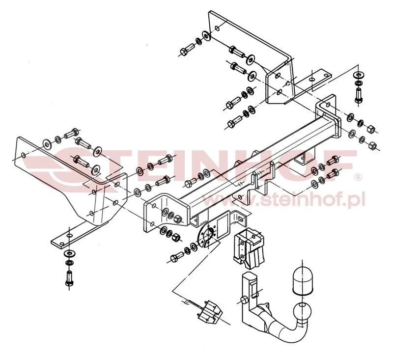 Hak holowniczy Steinhof Chevrolet Captiva 2007–2018 — kula wypinana pionowo (typ V), 11 kN