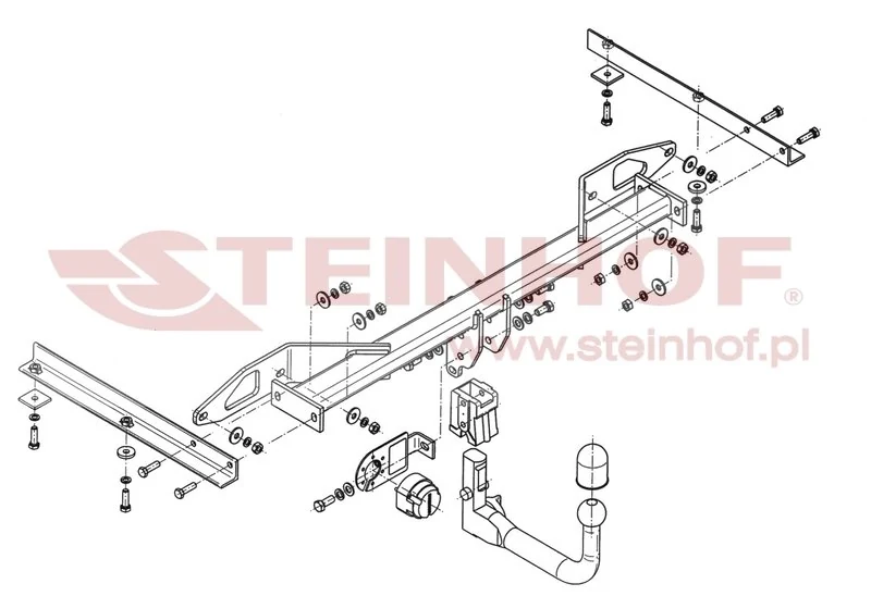 Hak holowniczy Steinhof Chevrolet Cruze 2011–2015 — kula wypinana pionowo (typ V), 1800 kg