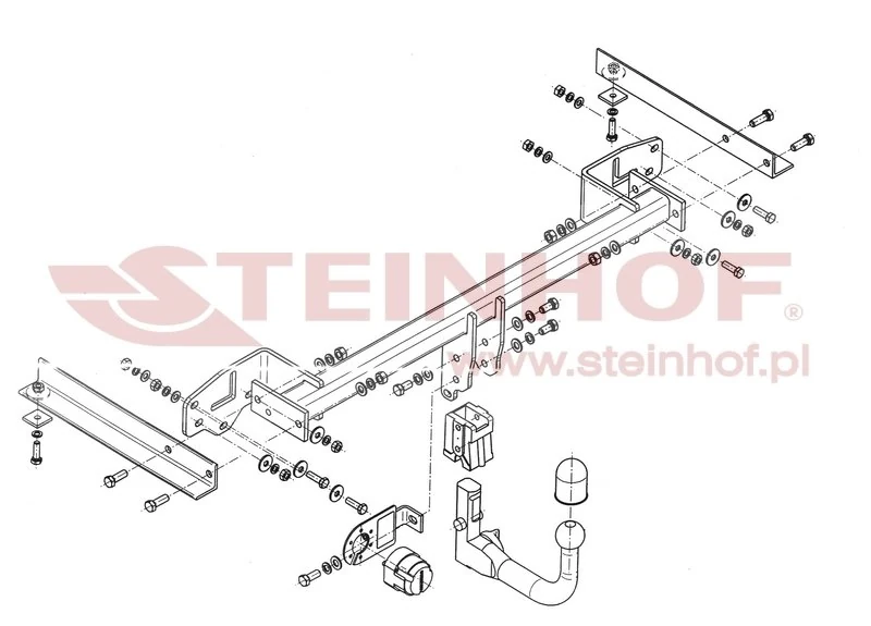 Hak holowniczy Steinhof Opel Mokka / Chevrolet Trax — kula wypinana pionowo (typ V)