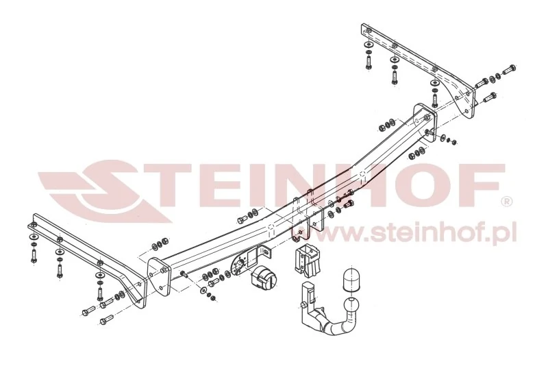 Hak holowniczy Steinhof Chrysler Voyager 2001–2008 — kula wypinana pionowo (typ V)
