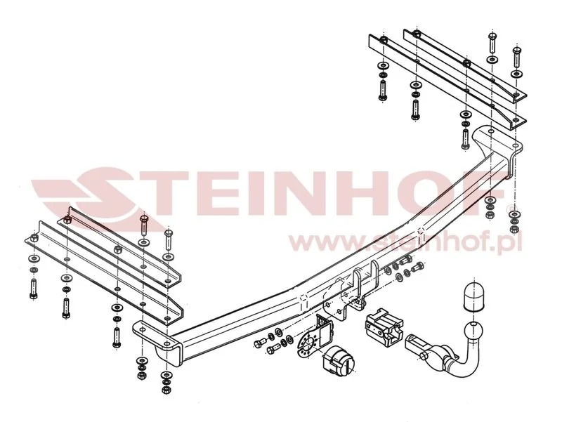 Hak holowniczy Steinhof Chrysler Grand Voyager / Lancia Voyager — kula wypinana poziomo (typ H)