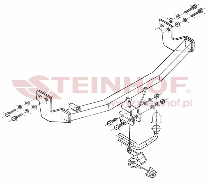 Hak holowniczy Steinhof Citroen C3 2002–2009 — kula przykręcana (typ A)