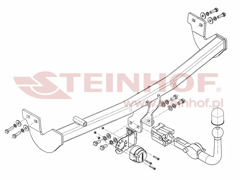 Hak holowniczy Steinhof Citroen C3 2002–2009 — kula wypinana poziomo (typ H)