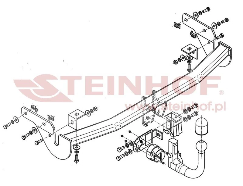 Hak holowniczy Steinhof Citroen C3 Picasso 2009–2017 — kula wypinana pionowo (typ V)